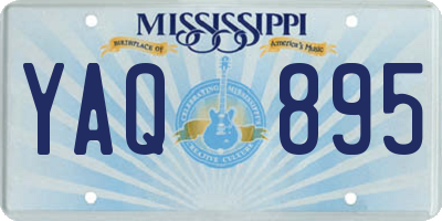 MS license plate YAQ895