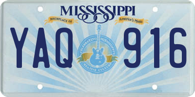 MS license plate YAQ916