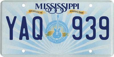 MS license plate YAQ939