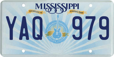 MS license plate YAQ979