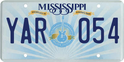 MS license plate YAR054