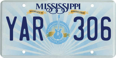 MS license plate YAR306