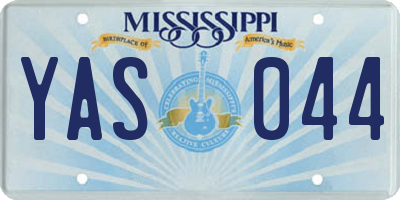 MS license plate YAS044