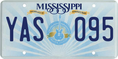 MS license plate YAS095