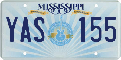 MS license plate YAS155