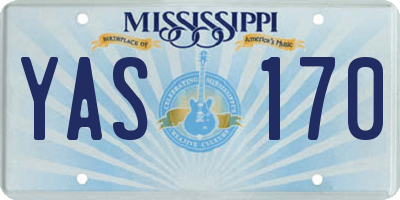 MS license plate YAS170