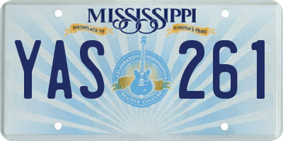 MS license plate YAS261