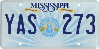 MS license plate YAS273