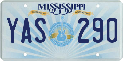 MS license plate YAS290