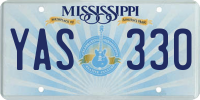 MS license plate YAS330