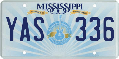 MS license plate YAS336