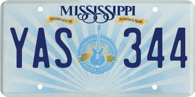 MS license plate YAS344