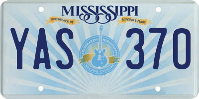 MS license plate YAS370