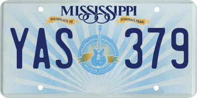 MS license plate YAS379