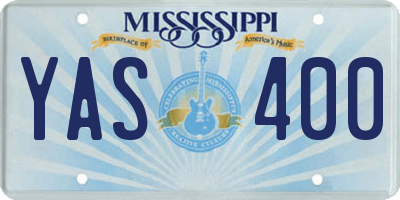 MS license plate YAS400