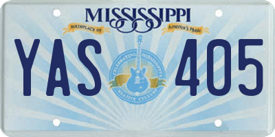 MS license plate YAS405