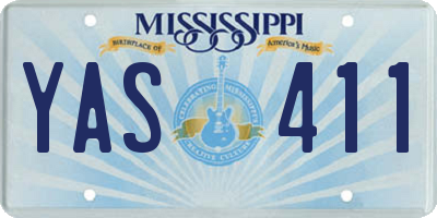 MS license plate YAS411