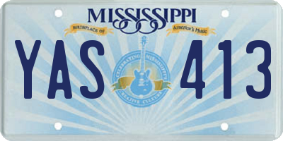 MS license plate YAS413