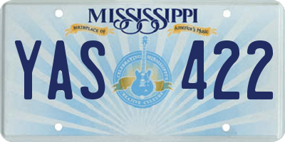 MS license plate YAS422