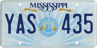 MS license plate YAS435