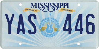 MS license plate YAS446