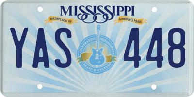 MS license plate YAS448