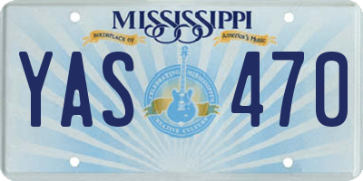 MS license plate YAS470