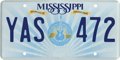 MS license plate YAS472