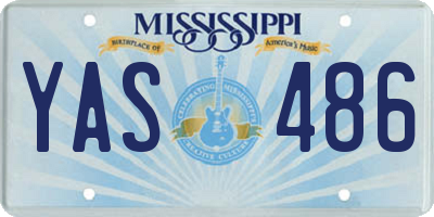 MS license plate YAS486