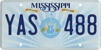 MS license plate YAS488