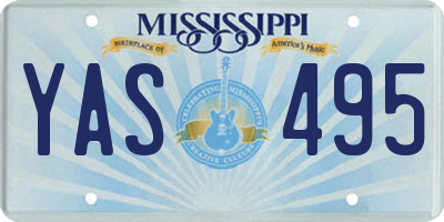 MS license plate YAS495