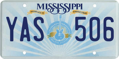 MS license plate YAS506