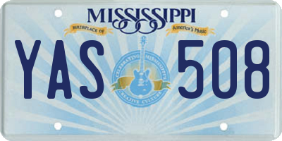 MS license plate YAS508