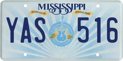 MS license plate YAS516