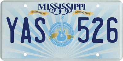MS license plate YAS526