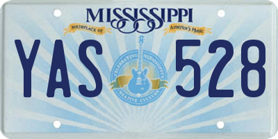 MS license plate YAS528