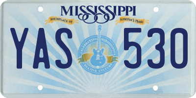 MS license plate YAS530