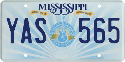 MS license plate YAS565
