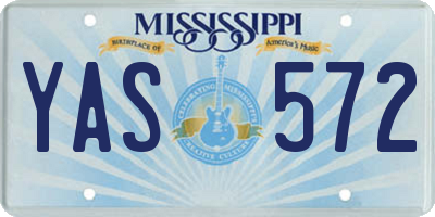MS license plate YAS572