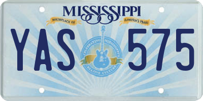 MS license plate YAS575