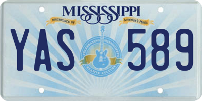 MS license plate YAS589