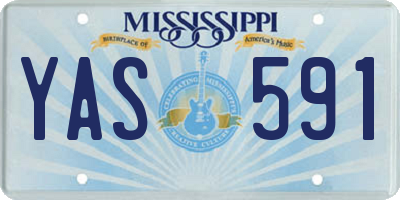 MS license plate YAS591