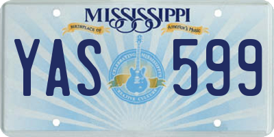 MS license plate YAS599