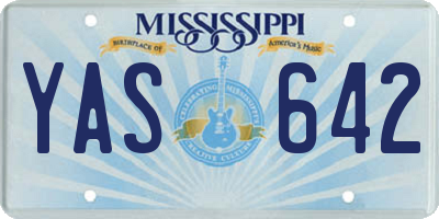 MS license plate YAS642