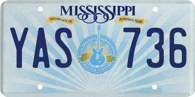 MS license plate YAS736