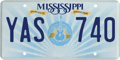 MS license plate YAS740
