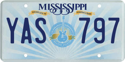 MS license plate YAS797