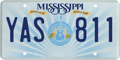MS license plate YAS811