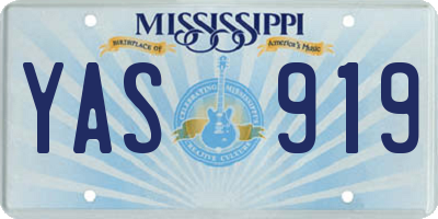 MS license plate YAS919