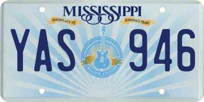 MS license plate YAS946